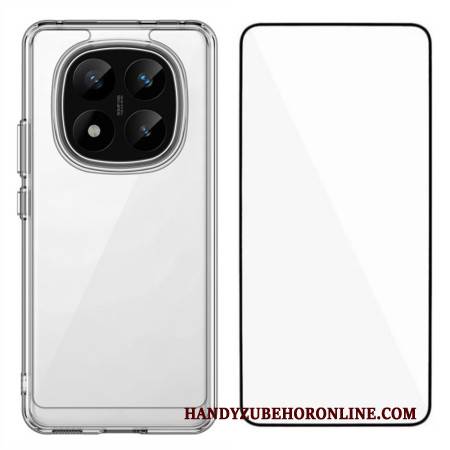 Hülle Xiaomi Redmi Note 14 Pro 5g Handyhülle Transparente Displayschutzfolie Aus Gehärtetem Glas