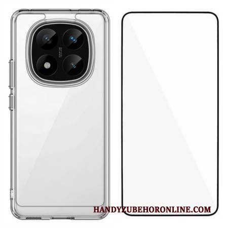 Hülle Xiaomi Redmi Note 14 Pro Plus 5g Handyhülle Transparent Mit Displayschutzfolie Aus Gehärtetem Glas