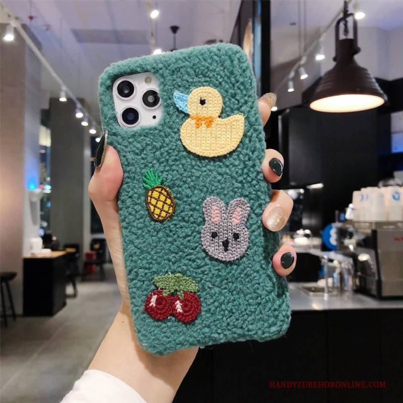 Hülle iPhone 11 Pro Kreativ Neu Trendmarke, Case iPhone 11 Pro Kaninchen Stickerei
