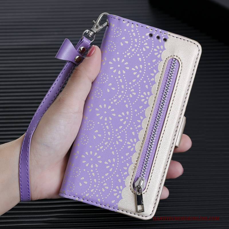 Hülle iPhone 11 Pro Kreativ Reißverschluss High-end, Case iPhone 11 Pro Taschen Anti-sturz Lila