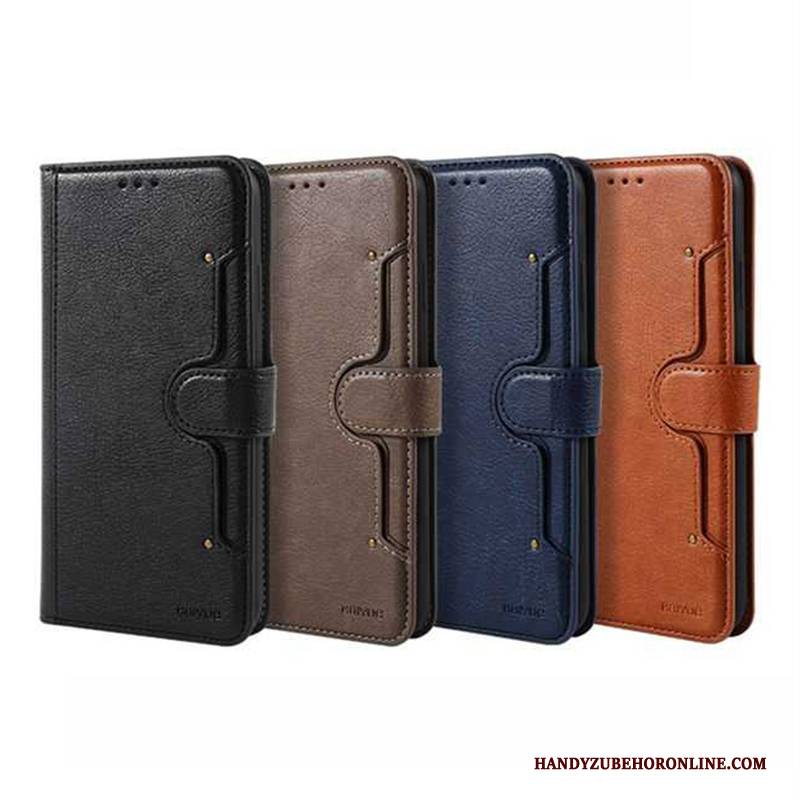 Hülle iPhone 11 Pro Max Lederhülle Grau Handyhüllen, Case iPhone 11 Pro Max Schutz Karte Anti-sturz