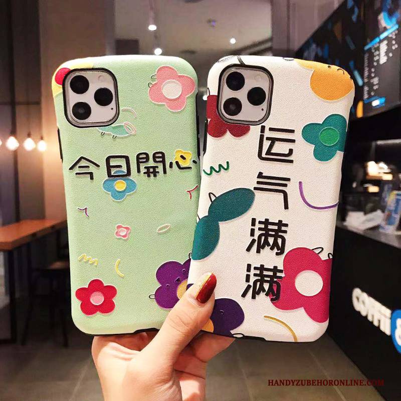 Hülle iPhone 11 Pro Max Schutz Mini Grün, Case iPhone 11 Pro Max Weiche Muster Handyhüllen
