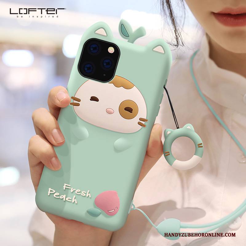 Hülle iPhone 11 Pro Max Schutz Nette Anti-sturz, Case iPhone 11 Pro Max Taschen Grün Handyhüllen