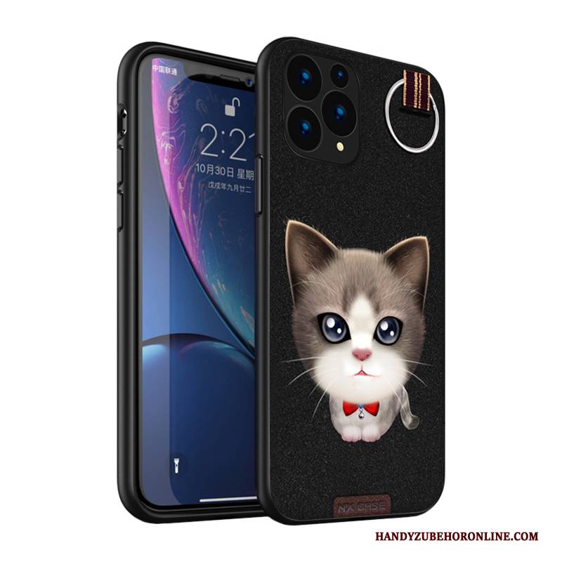 Hülle iPhone 11 Pro Max Silikon Dreidimensional Netto Rot, Case iPhone 11 Pro Max Schutz Persönlichkeit Handyhüllen
