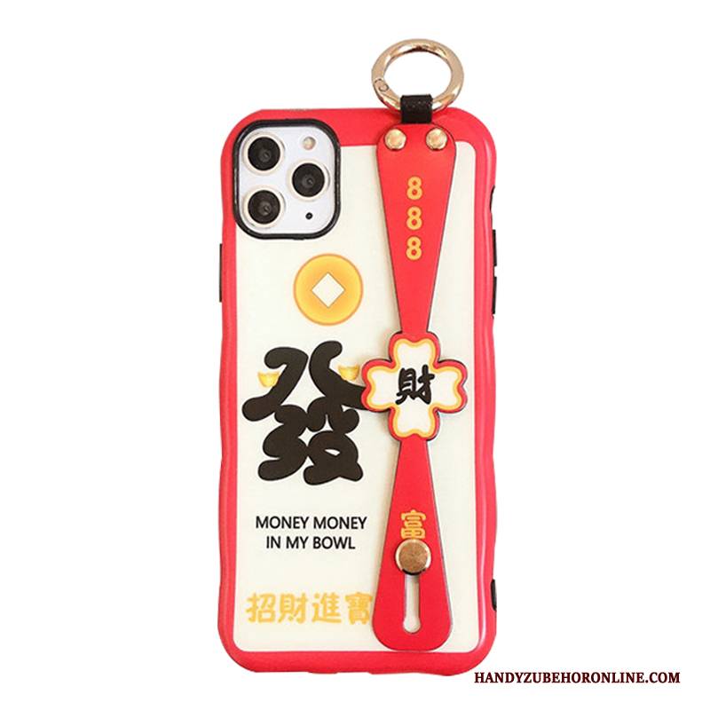 Hülle iPhone 11 Pro Max Weiche Reichtum Rot, Case iPhone 11 Pro Max Halterung Groß Nubuck