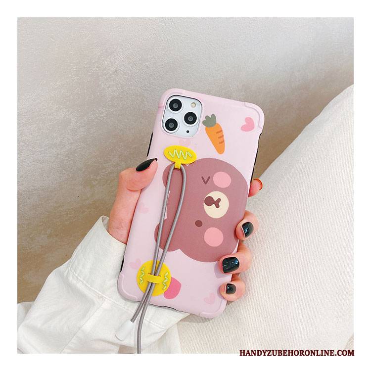 Hülle iPhone 11 Pro Silikon Nette Anti-sturz, Case iPhone 11 Pro Karikatur Handyhüllen Rosa