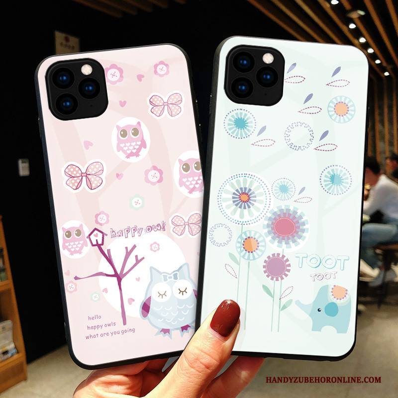 Hülle iPhone 11 Pro Taschen Glas Katzen, Case iPhone 11 Pro Schutz Handyhüllen Mini
