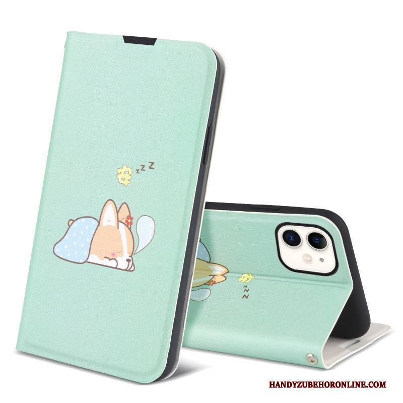 Hülle iPhone 12 Mini Karikatur Grün Trend, Case iPhone 12 Mini Schutz Netto Rot Anti-sturz