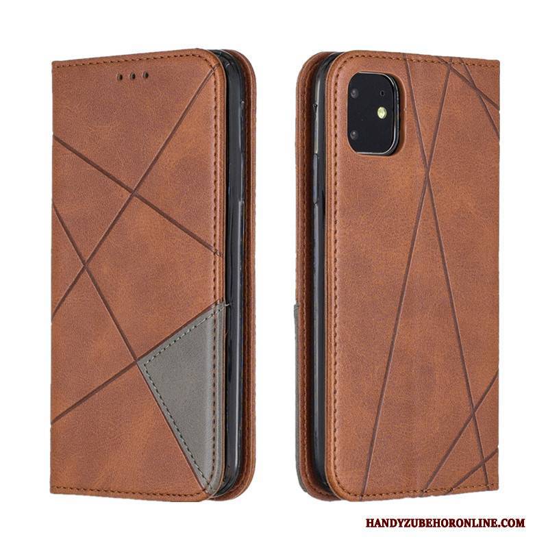 Hülle iPhone 12 Mini Schutz Handyhüllen Braun, Case iPhone 12 Mini Geldbörse