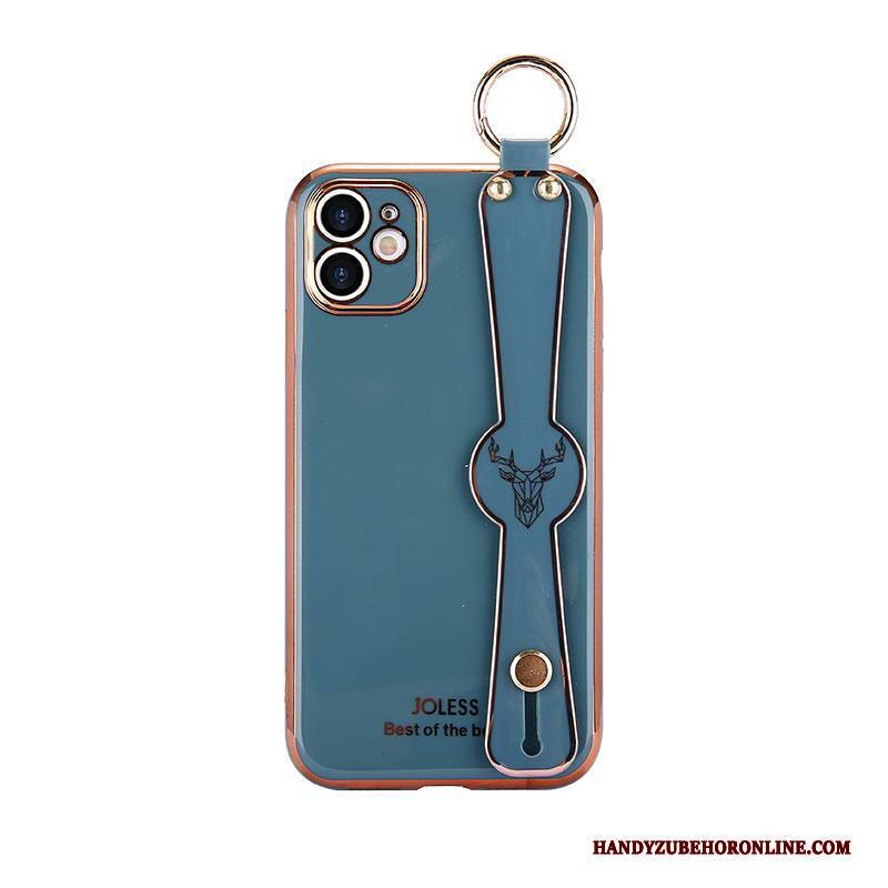 Hülle iPhone 12 Mini Silikon Blau Netto Rot, Case iPhone 12 Mini Schutz Handyhüllen Elch