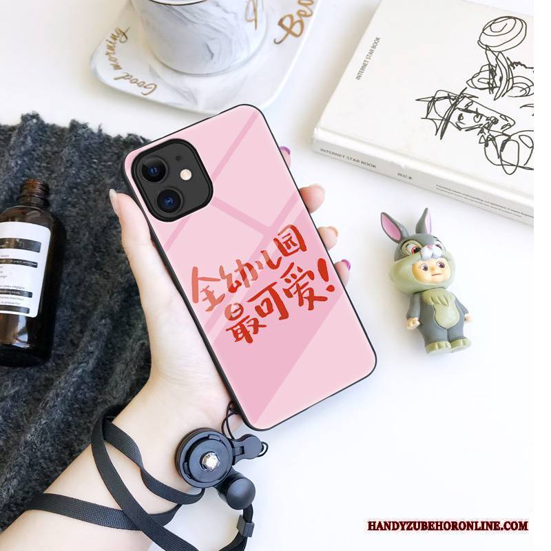 Hülle iPhone 12 Mini Taschen Rosa Persönlichkeit, Case iPhone 12 Mini Kreativ Anti-sturz Nette