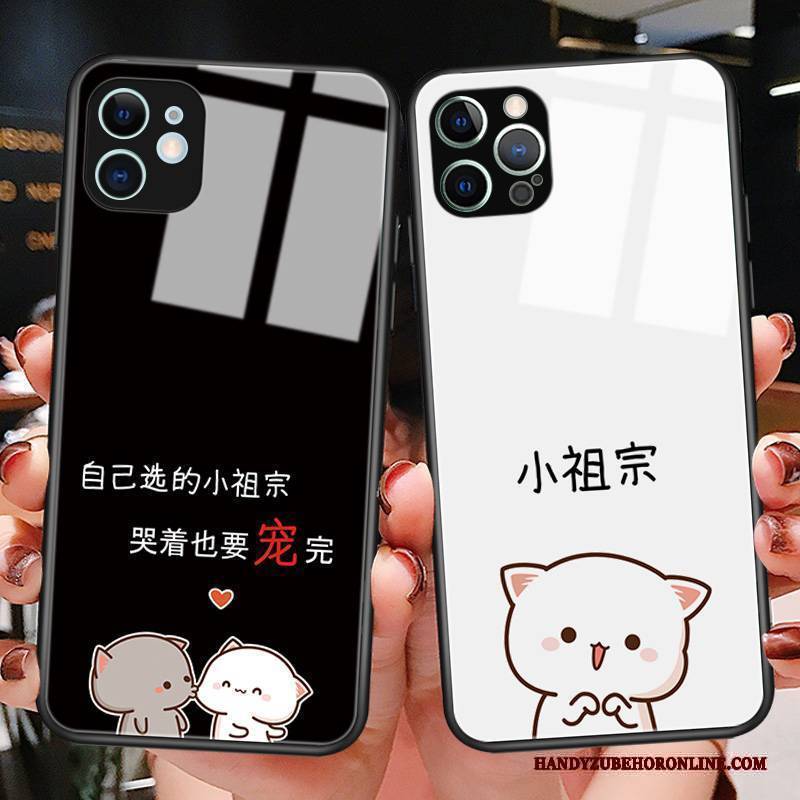 Hülle iPhone 12 Mini Taschen Schwarz Mini, Case iPhone 12 Mini Schutz Persönlichkeit Anti-sturz