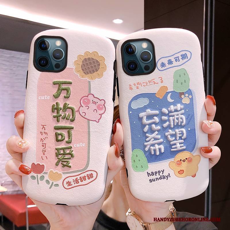 Hülle iPhone 12 Pro Kreativ Licht Handyhüllen, Case iPhone 12 Pro Taschen Netto Rot Persönlichkeit