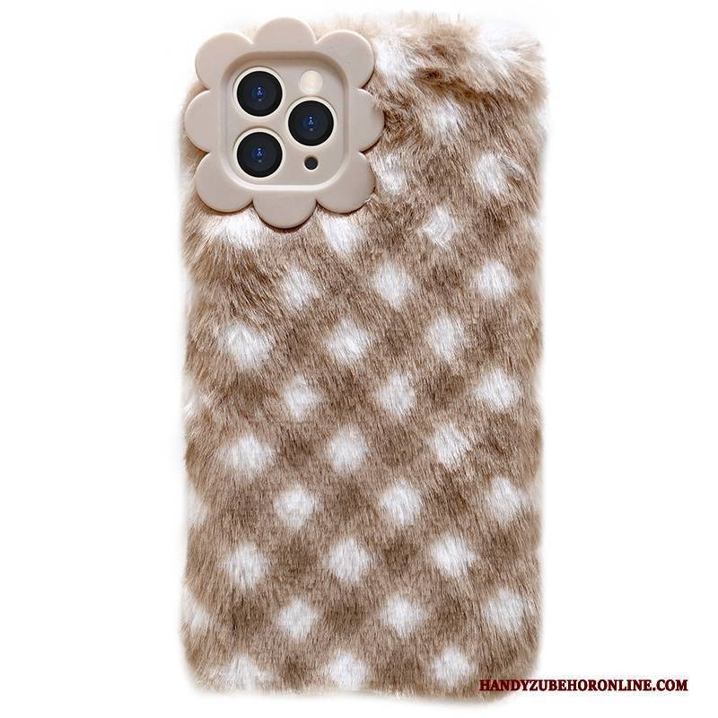 Hülle iPhone 12 Pro Max Kreativ Anti-sturz Plüsch, Case iPhone 12 Pro Max Schutz Mischfarben Handyhüllen