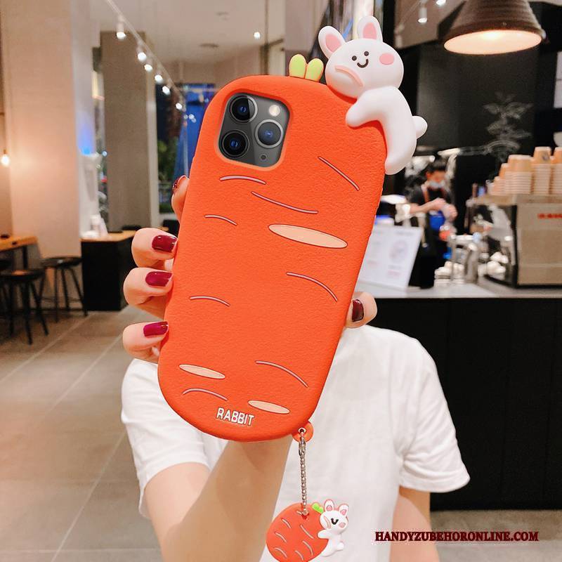 Hülle iPhone 12 Pro Taschen Niedliche Orange, Case iPhone 12 Pro Weiche Dicke Nette