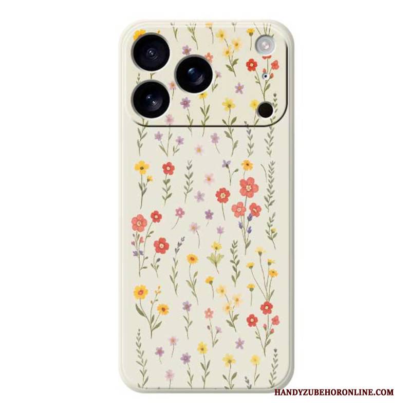Hülle iPhone 17 Pro Handyhülle Flüssigsilikon-blumen