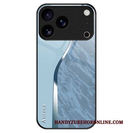 Hülle iPhone 17 Pro Max Handyhülle Hellblaues Sicherheitsglas Mit Design