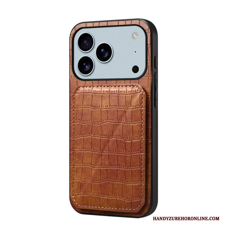 Hülle iPhone 17 Pro Max Kartenhalter In Krokodiloptik