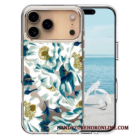 Hülle iPhone 17 Pro Max Magsafe-kompatibel Mit Weißen Blüten