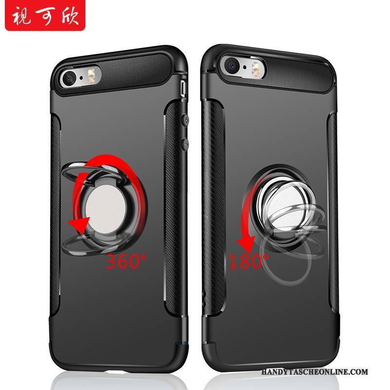 Hülle iPhone 5/5s Schutz Anti-sturz Handyhüllen, Case iPhone 5/5s Taschen Trend Schwarz