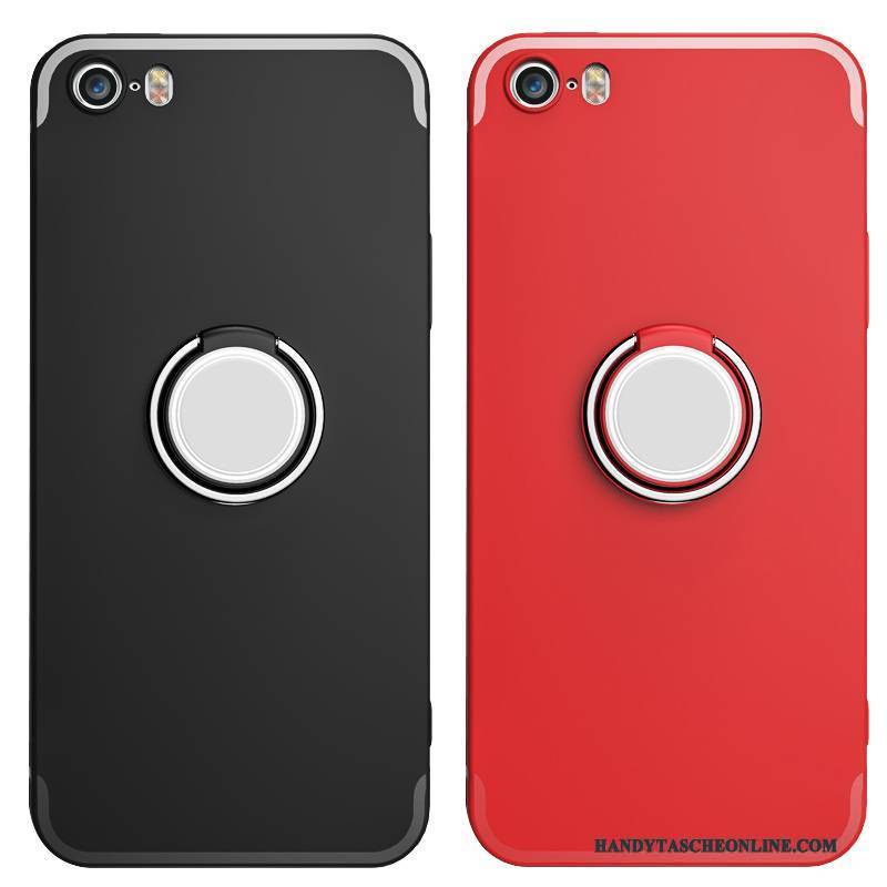 Hülle iPhone 5/5s Weiche Handyhüllen Anti-sturz, Case iPhone 5/5s Silikon Rot Nubuck