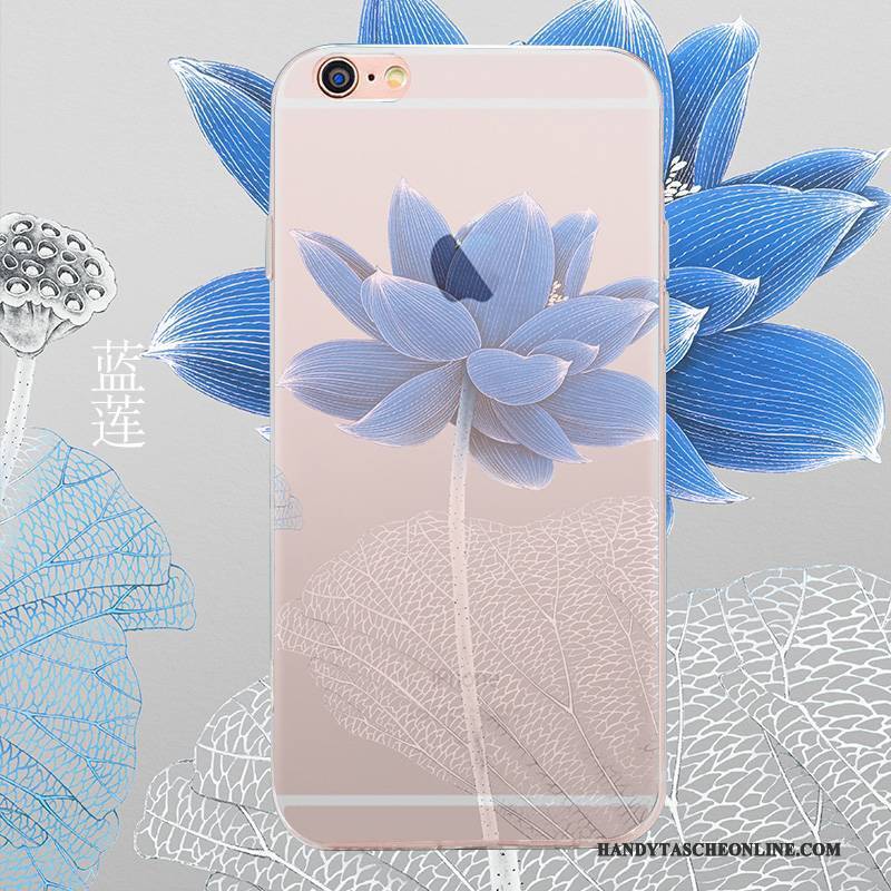 Hülle iPhone 6/6s Gemalt Blau Handyhüllen, Case iPhone 6/6s Schutz Schwer Transparent