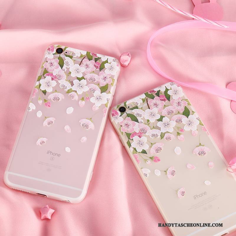 Hülle iPhone 6/6s Karikatur Neu Handyhüllen, Case iPhone 6/6s Silikon Hängende Verzierungen Rosa
