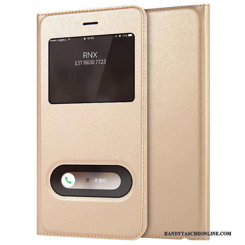 Hülle iPhone 6/6s Lederhülle Anti-sturz Gold, Case iPhone 6/6s Schutz Handyhüllen