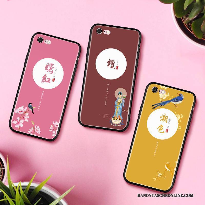 Hülle iPhone 6/6s Plus Farbe Glas Handyhüllen, Case iPhone 6/6s Plus Kreativ Kunst Chinesische Art