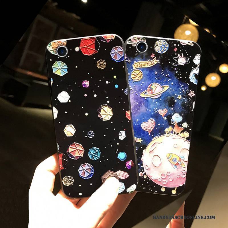 Hülle iPhone 6/6s Plus Farbe Hängende Verzierungen Trend, Case iPhone 6/6s Plus Prägung Schwarz Ring