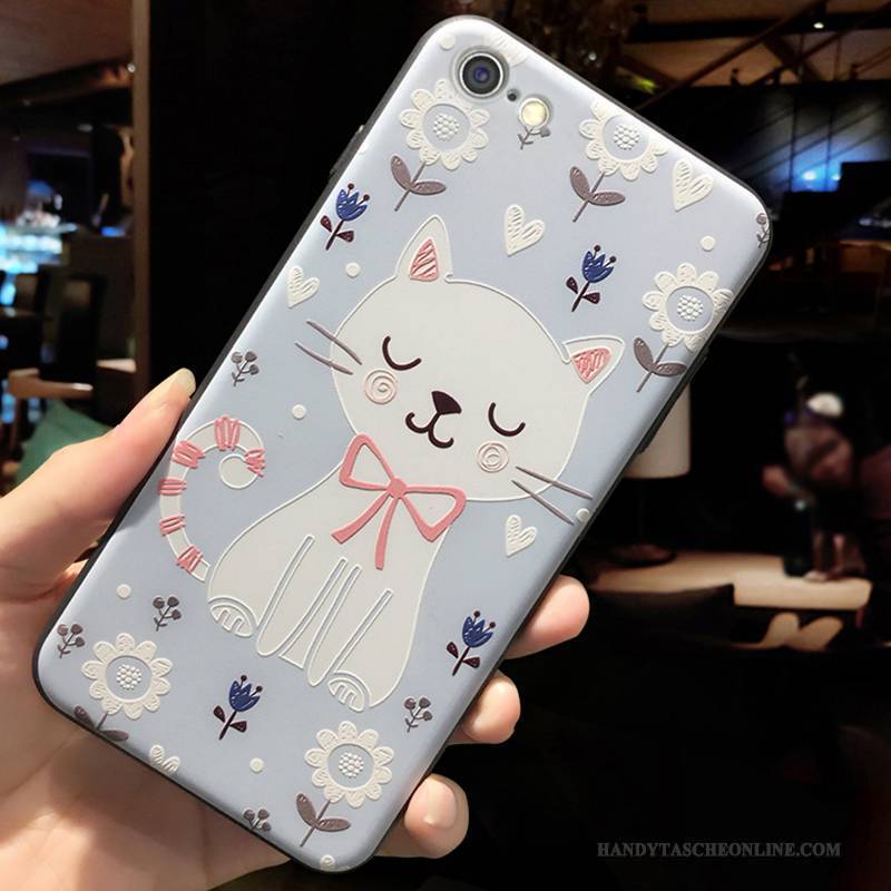 Hülle iPhone 6/6s Plus Karikatur Blau Trendmarke, Case iPhone 6/6s Plus Kreativ Frisch Nette