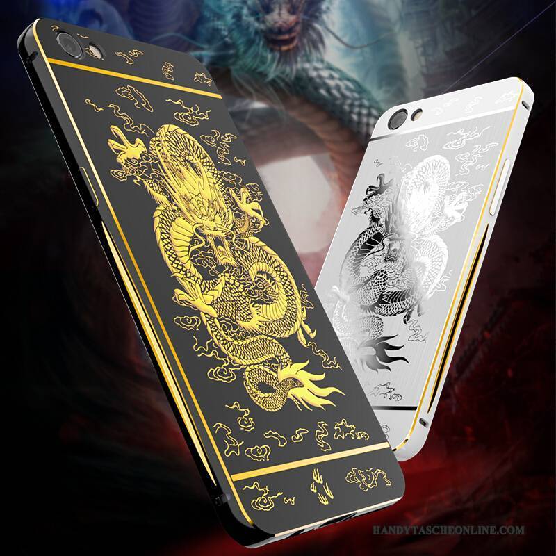 Hülle iPhone 6/6s Plus Kreativ Nubuck Handyhüllen, Case iPhone 6/6s Plus Metall Schwarz Schlank