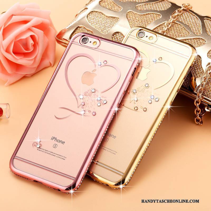 Hülle iPhone 6/6s Plus Silikon Neu Gold, Case iPhone 6/6s Plus Strass Handyhüllen Trendmarke