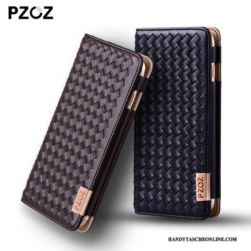 Hülle iPhone 6/6s Plus Taschen Anti-sturz Schwarz, Case iPhone 6/6s Plus Folio Handyhüllen