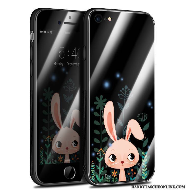Hülle iPhone 6/6s Plus Taschen Neu Schwarz, Case iPhone 6/6s Plus Karikatur Glas Anti-sturz
