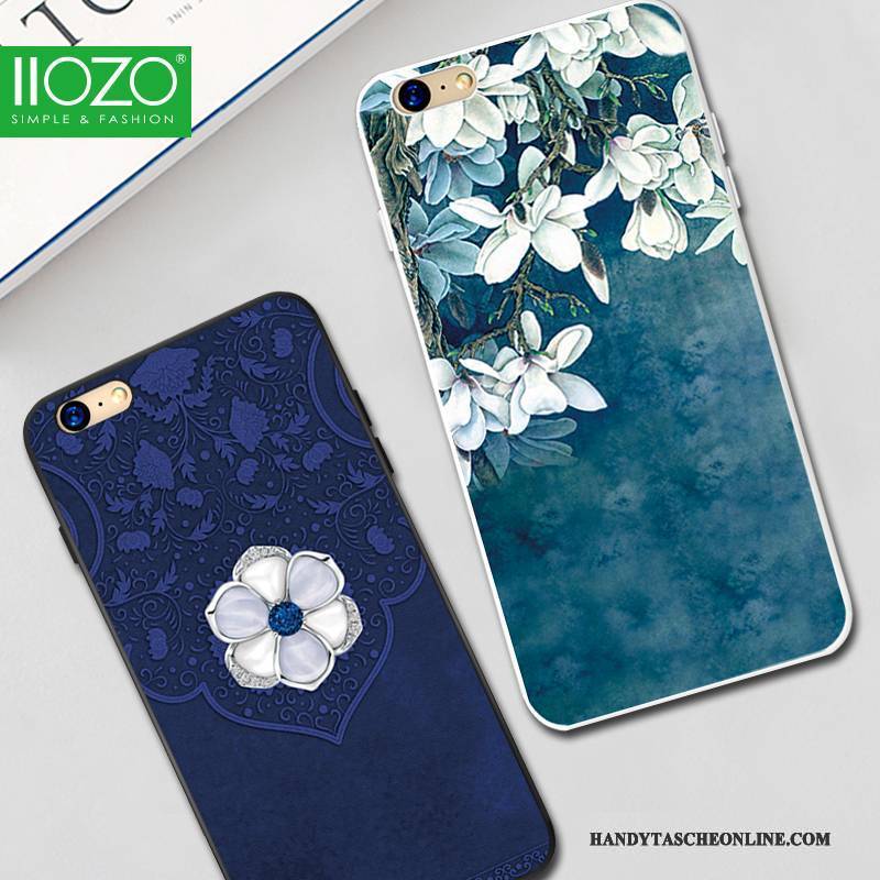 Hülle iPhone 6/6s Plus Weiche Anti-sturz Trend, Case iPhone 6/6s Plus Schutz Nubuck Blau