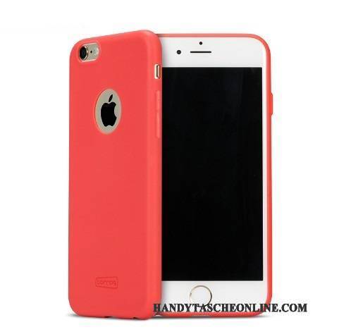 Hülle iPhone 6/6s Silikon Nubuck Schlank, Case iPhone 6/6s Schutz Handyhüllen Rot