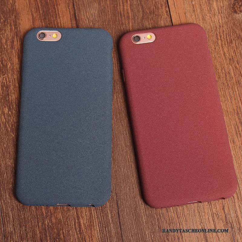 Hülle iPhone 6/6s Taschen Rot Einfach, Case iPhone 6/6s Silikon Nubuck Persönlichkeit