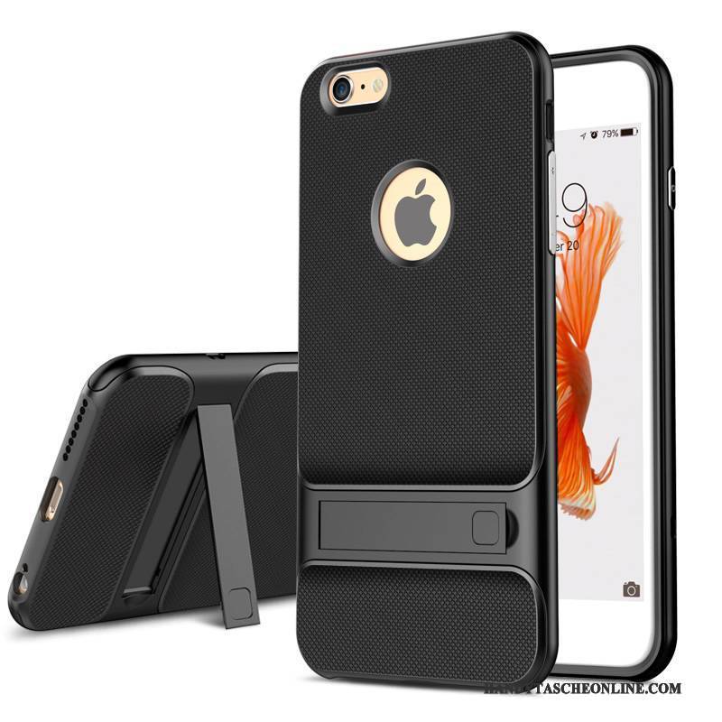 Hülle iPhone 6/6s Taschen Schwarz Anti-sturz, Case iPhone 6/6s Silikon Trend Handyhüllen