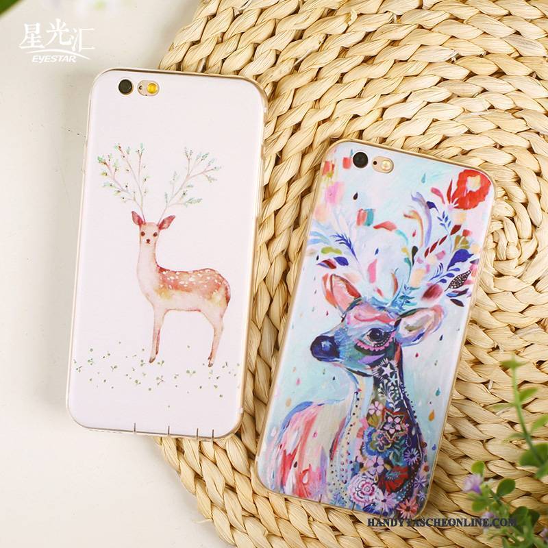 Hülle iPhone 6/6s Weiche Handyhüllen Einfach, Case iPhone 6/6s Farbe Peau De Daim Mini