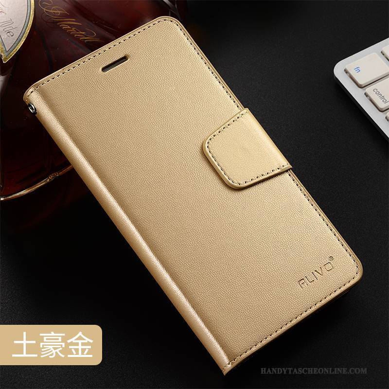 Hülle iPhone 7 Folio Anti-sturz Gold, Case iPhone 7 Schutz Handyhüllen