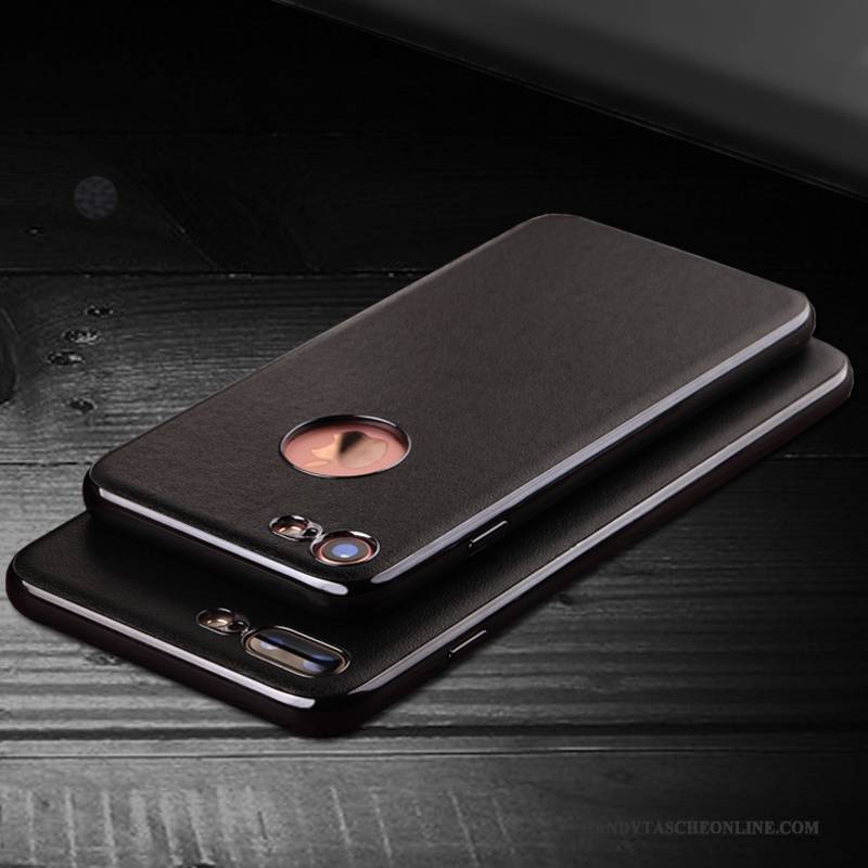 Hülle iPhone 7 Lederhülle Anti-sturz Schwarz, Case iPhone 7 Taschen Neu Handyhüllen