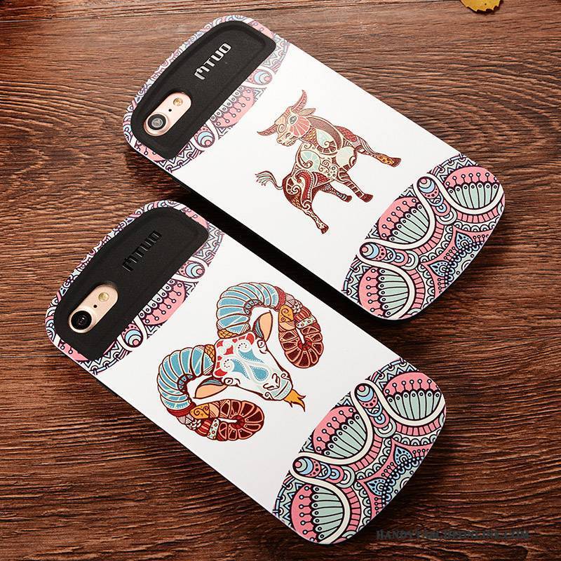 Hülle iPhone 7 Plus Farbe Wind Persönlichkeit, Case iPhone 7 Plus Silikon Ethnisch Europa