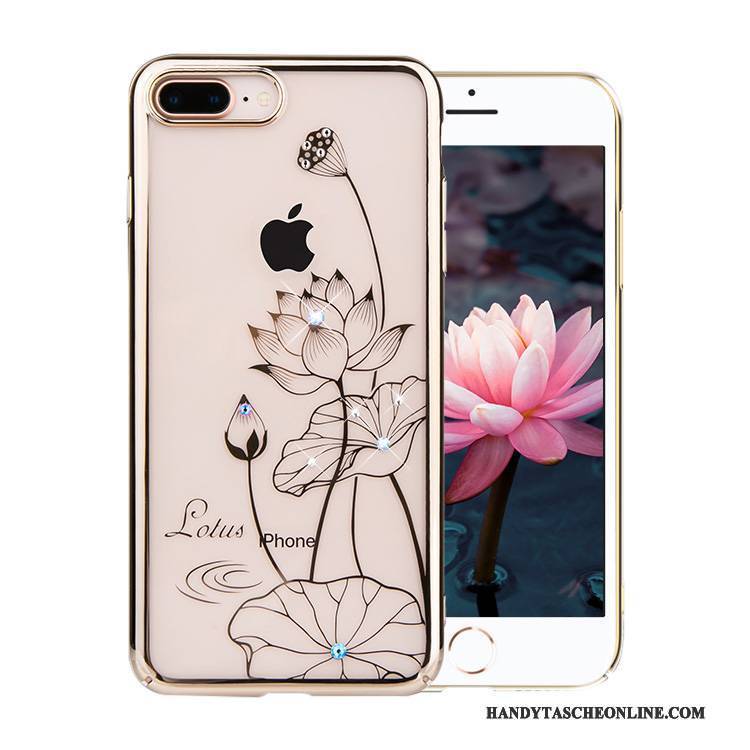 Hülle iPhone 7 Plus Kreativ Gold Persönlichkeit, Case iPhone 7 Plus Strass Handyhüllen Schwer