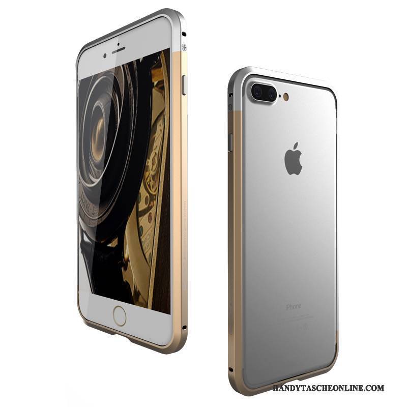 Hülle iPhone 7 Plus Metall Anti-sturz Gold, Case iPhone 7 Plus Schutz Handyhüllen Trend