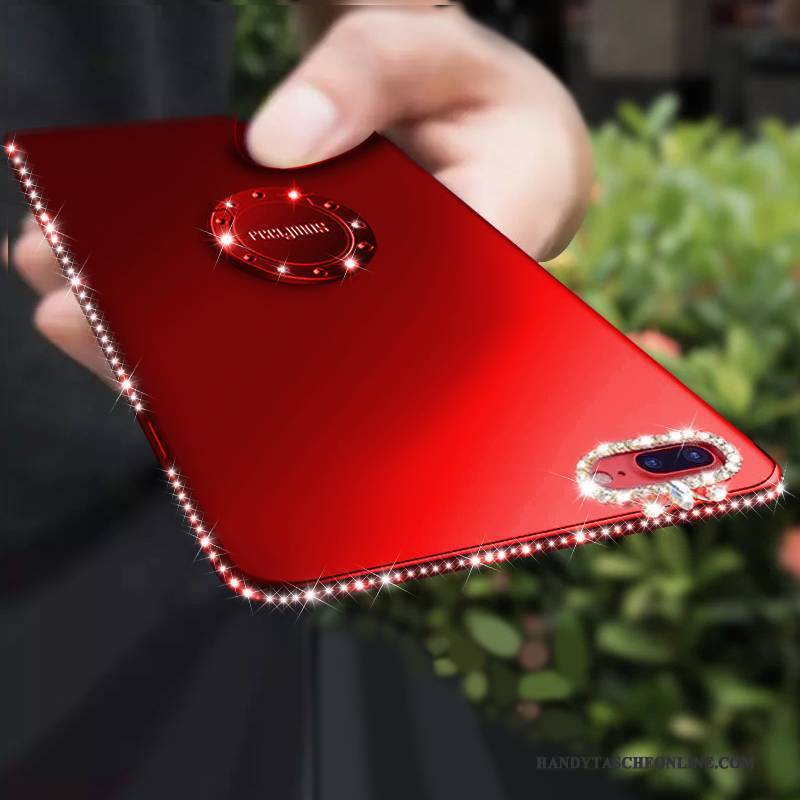 Hülle iPhone 7 Plus Metall Anti-sturz Handyhüllen, Case iPhone 7 Plus Schutz Rot Hintere Abdeckung