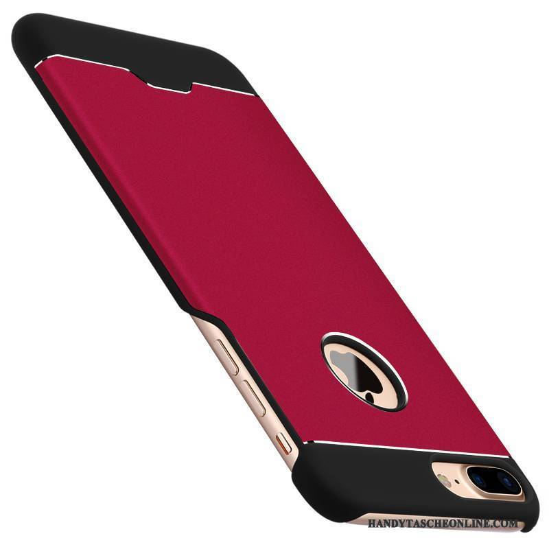 Hülle iPhone 7 Plus Metall Weinrot Kühlung, Case iPhone 7 Plus Business Schwer