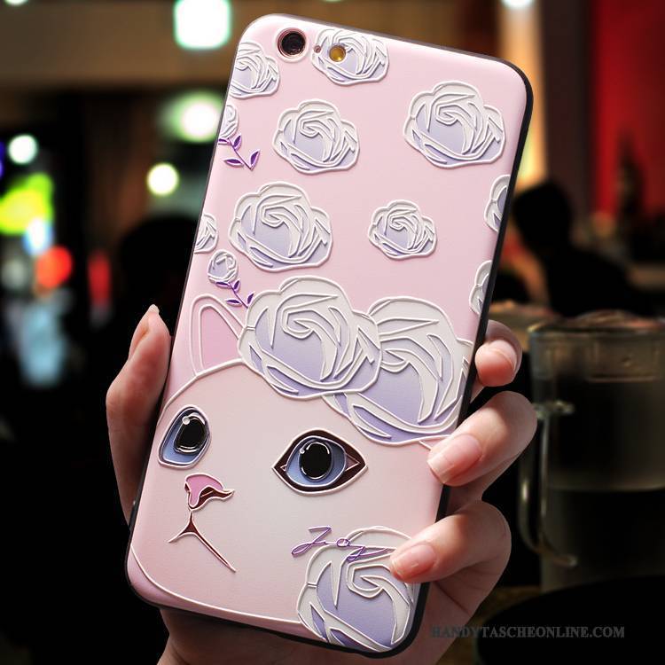 Hülle iPhone 7 Plus Taschen Anti-sturz Hängende Verzierungen, Case iPhone 7 Plus Silikon Rosa Trend