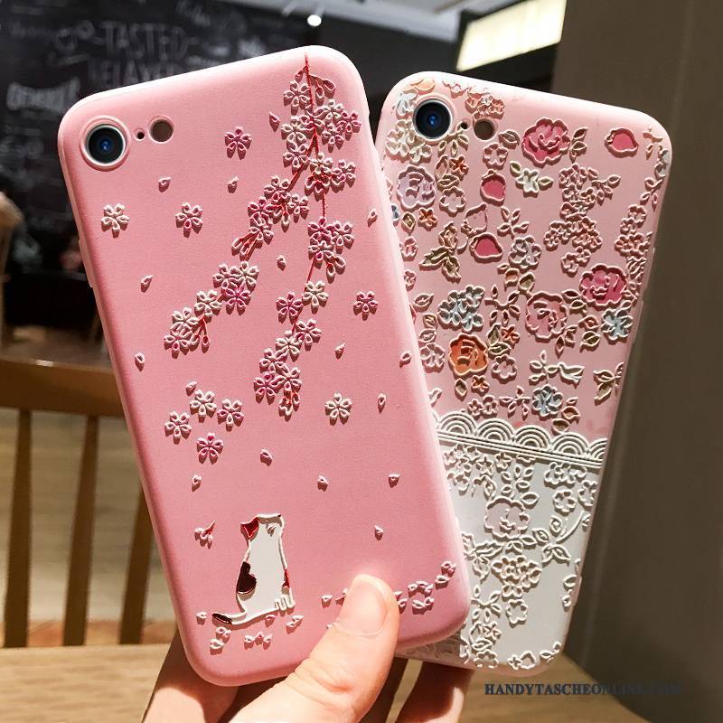 Hülle iPhone 7 Plus Taschen Handyhüllen Ring, Case iPhone 7 Plus Karikatur Anti-sturz Katzen