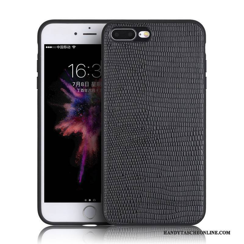 Hülle iPhone 7 Plus Taschen Handyhüllen Schwarz, Case iPhone 7 Plus Lederhülle Neu Trendmarke